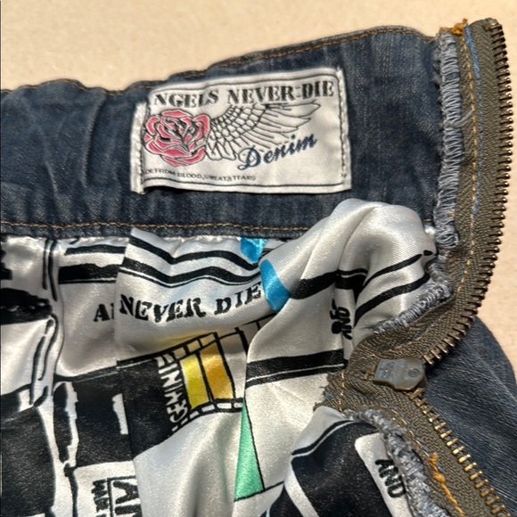 Dark Blue Denim Mini Skirt - Picture 8 of 10